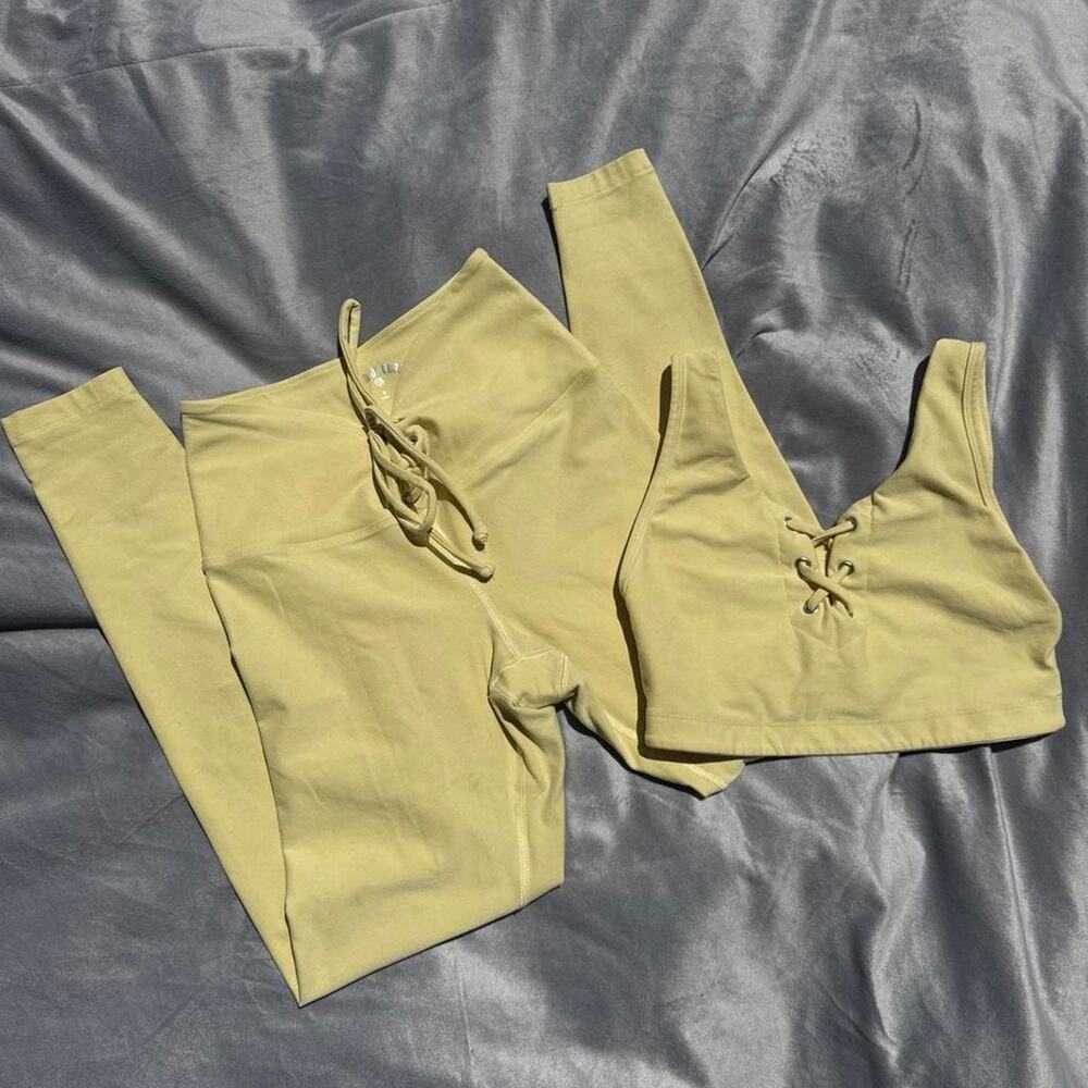 butter yellow workout set